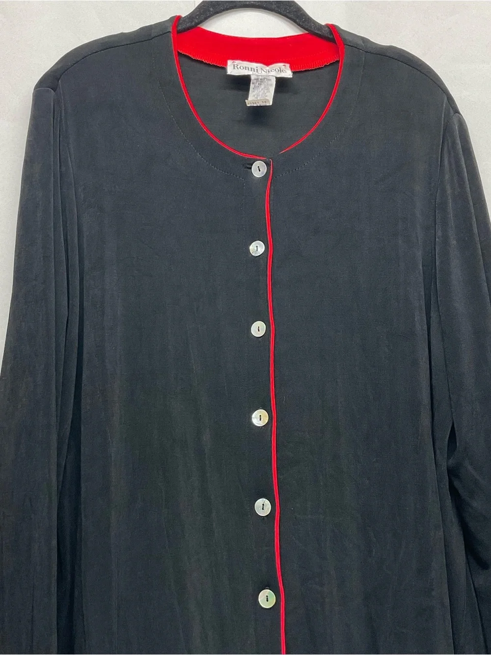 Ronni Nicole VTG 2-piece set Black maxi dress and a matching cardigan Size 16